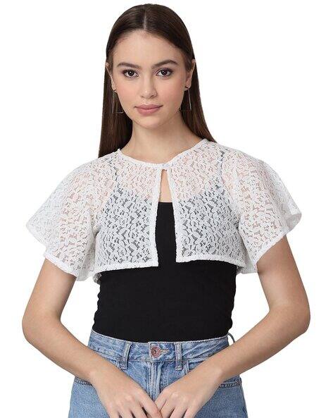 Buy White Shrugs Jackets for Women by Dressitude Online