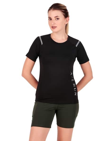 Buy Black Tshirts for Women by Flingr Online