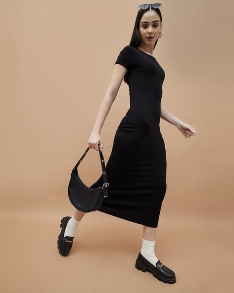ginger bodycon dress Ginger Girl - Halter Shirred Mini Bodycon Dress