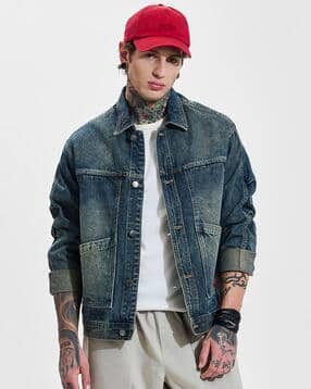 snitch Men Relaxed Fit Denim Jacket-picture-10