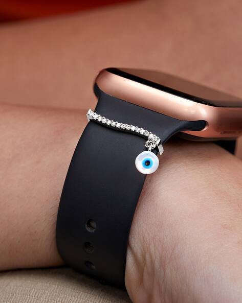 Minutiae Women Silver-Plated Crystal-Studded Watch Charm