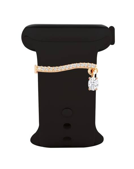 Minutiae Women Rose Gold Plated Crystal Studded Watch Charm