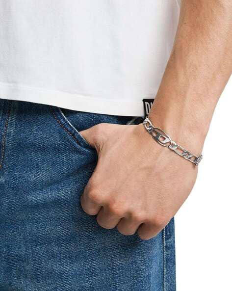 アクセサリー DIESEL DL1363 silver925 bracelet Buy Diesel Men Chain Bracelet | Silver Color Men | AJIO LUXE