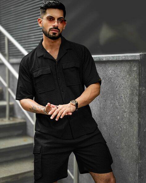 MANIAC Men Cotton T-shirt and Shorts Set