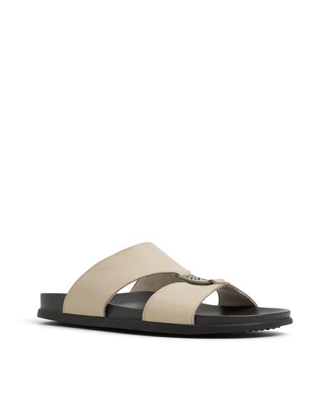 ALDO Men Slip-on Sandals with Leather Upper