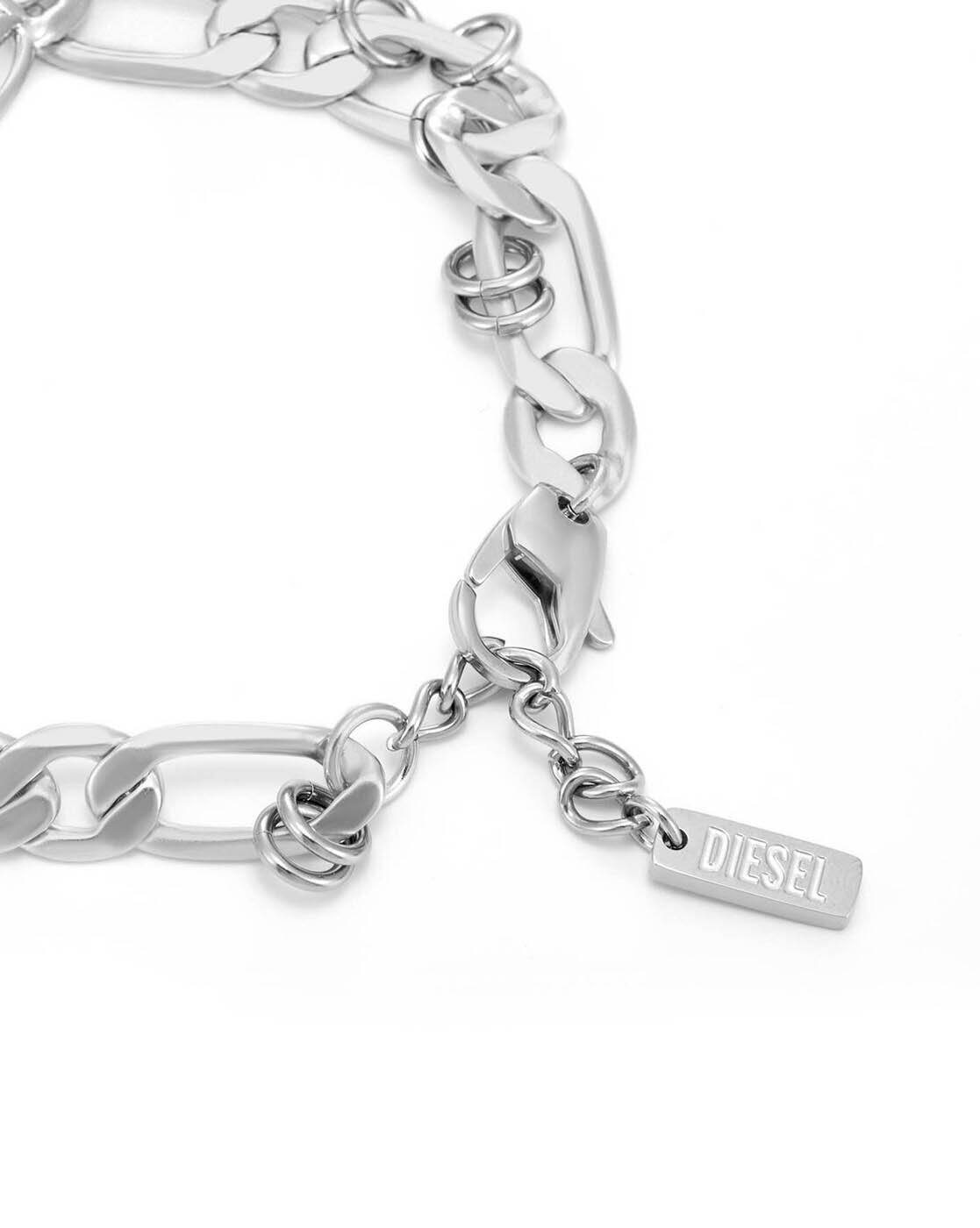 Buy Diesel Men Chain Bracelet | Silver Color Men | AJIO LUXE