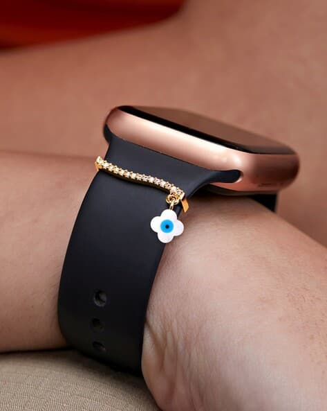 Minutiae Rose Gold -Plated Crystals Studded Watch charm