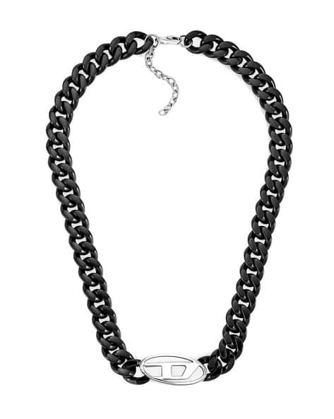 Buy Diesel Men Classic Chain | Black Color Men | AJIO LUXE