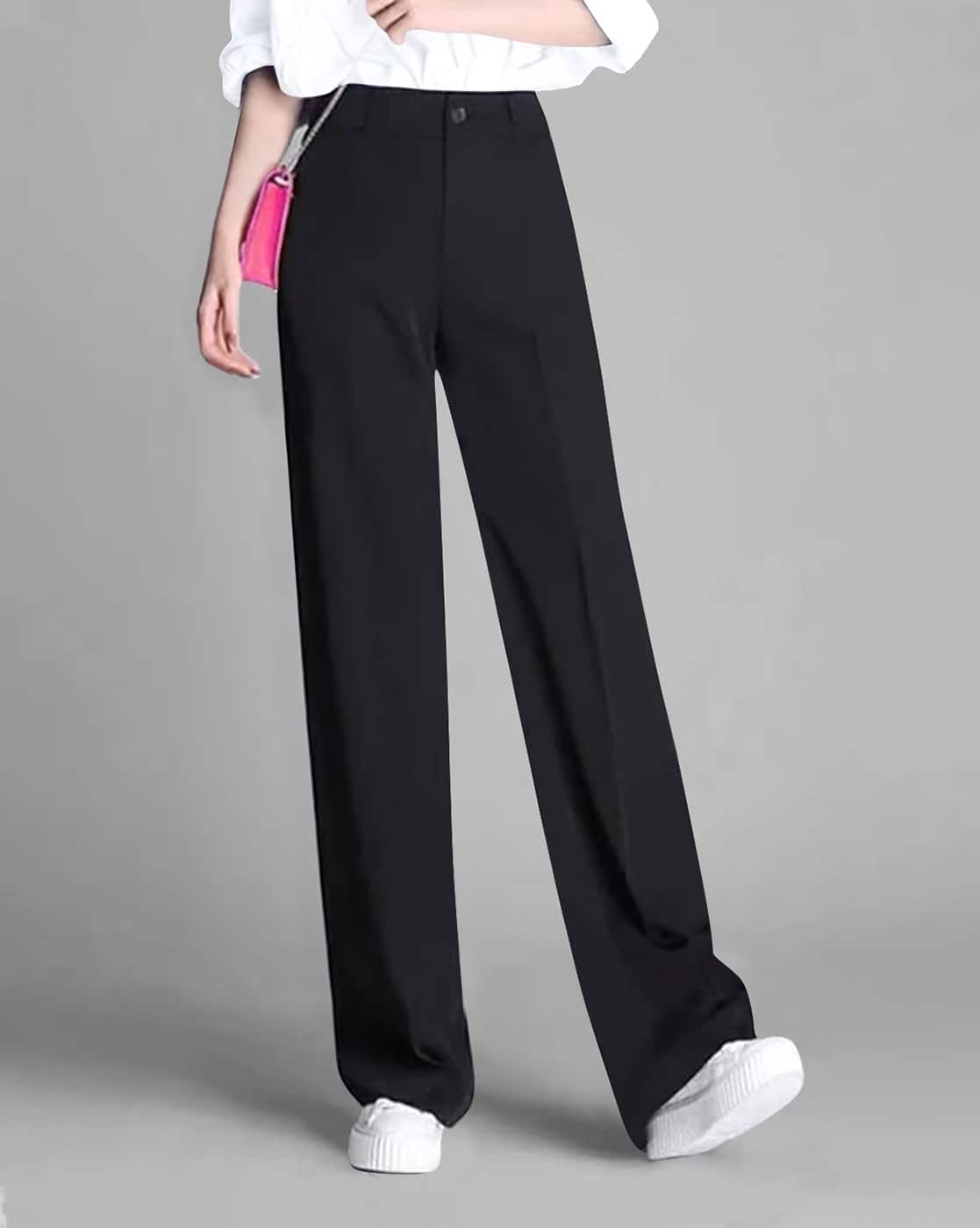 High Waisted Black Formal Pants For Ladies Buy Black Trousers