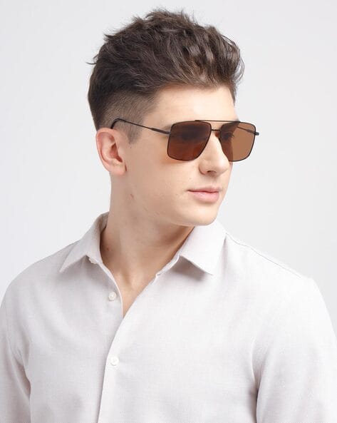 POPPY PO-5004 Full-Rim Frame Square Sunglasses