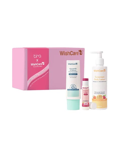 WishCare Head To Toe Sun Protection Kit with Ceramide Lip Balm SPF 50 PA+++