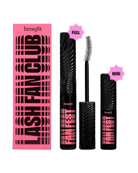Benefit Cosmetics Pack of 2 Lash Fan Club Full Size And Mini Fanning and Volumizing Mascara - Black