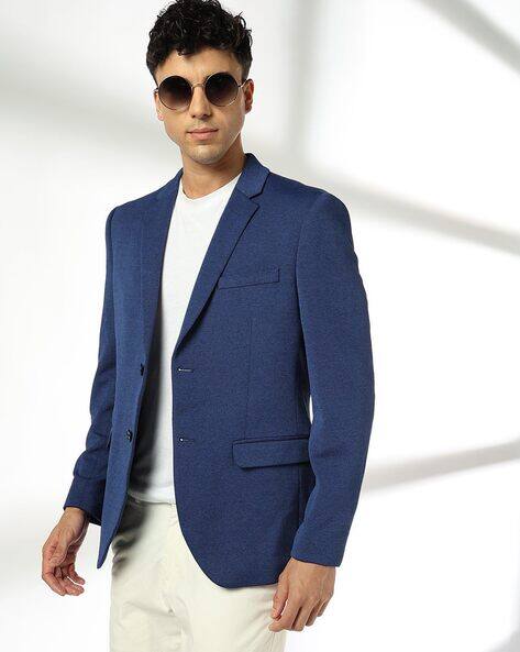 JOHN PLAYERS Men Patterned Slim Fit Single-Breasted Blazer