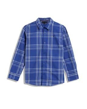 Boys Checks Regular Fit Shirt