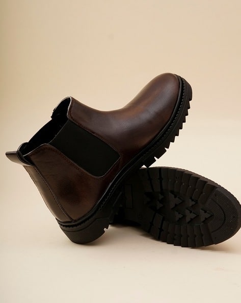 BB☆ Buy BIG FOX Men Chelsea Boots with Synthe Online | Ajio.com