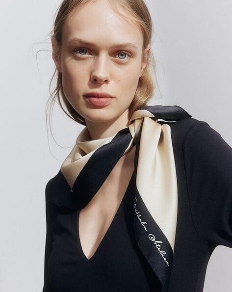 Women Printed Silk Scarf