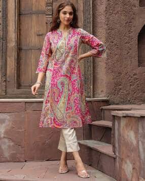 royal export x ag Women Paisley Print A-Line Kurta-picture-29