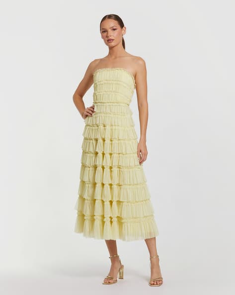 Midi Ruffle Clothes Buy Mac Duggal Women Midi Ruffle Dress