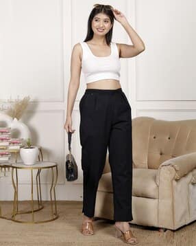 Women Cotton Relaxed Fit  Pants