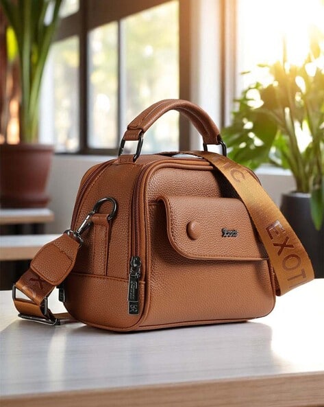 EXOTIC Women Textured Sling Bag with Detachable Strap