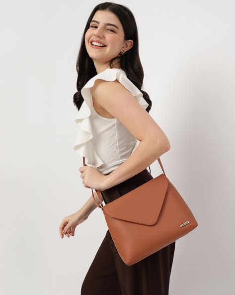 FASTRACK Women Logo Embossed Sling Bag with Adjustable Strap
