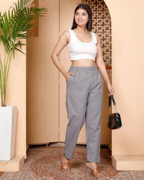 Women Cotton Relaxed Fit  Pants