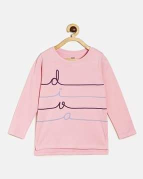 mini klub Girls Printed Relaxed Fit Round-Neck Top-picture-15