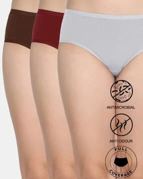 zivame Women Pack of 3 Hipster Panties with Elasticated Waistband-picture-46
