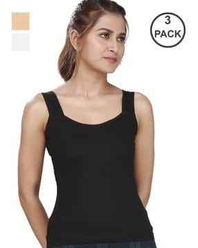 alba Pack of 3 Women Cotton Camisole -picture-33
