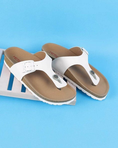 Buy White Flat Sandals for Women by Metro Online