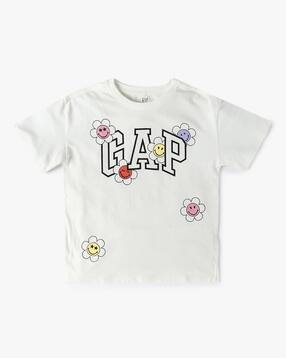 gap kids Girls Brand Print Relaxed Fit Round-Neck Top-picture-37