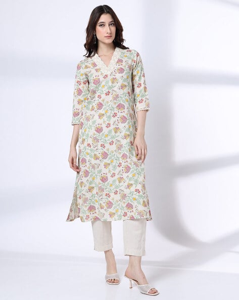 Buy Ecru Kurtas for Women by AVAASA MIX N' MATCH Online | Ajio.com
