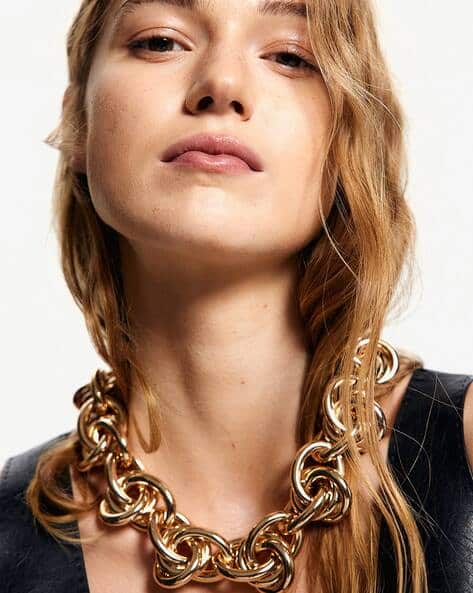 Gold Chain Discount Womens Jewelry Ladies Golden Chain Free Golden Austrian Diamond Pendant (4LGCFP)