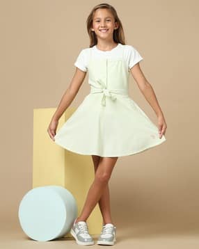 u.s. polo assn. Girls Striped Cotton A-Line Dress-picture-36