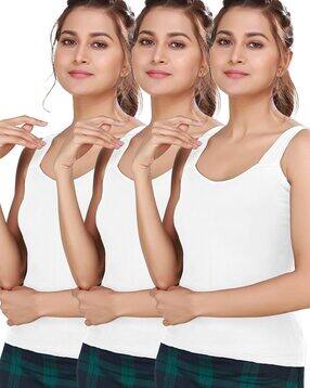 alba Pack of 3 Women Camisoles with Adjustable Straps-picture-28