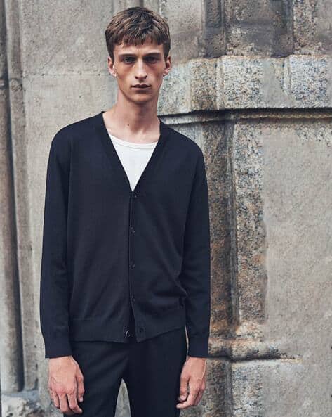 Buy Blue Sweaters Cardigans for Men by H&M Online - Main Image