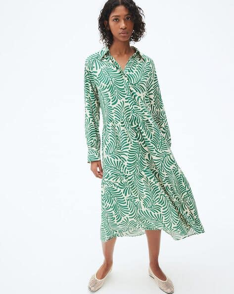 green shirt dress h&m Cali Sunset Lime Orchid One Shoulder Plunge Dress main image 1
