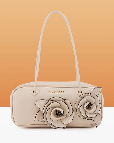 CAPRESE Women Bloom Baguette Shoulder Bag with Metal Logo