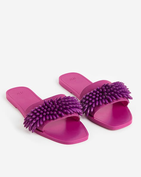 Women Beaded Slides
