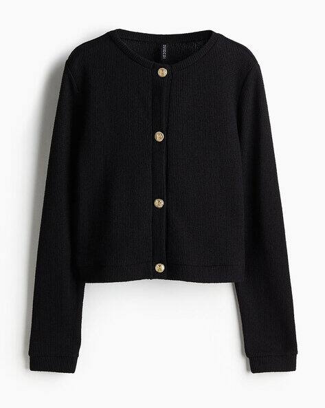 H BEAUTY&YOUTH ＜H＞CROPPED KNIT CARDIGAN H BEAUTY&YOUTH CROPPED