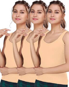 alba Pack of 3 Women Camisoles with Adjustable Straps-picture-33