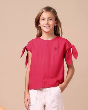u.s. polo assn. Girls Logo Embroidered Round-Neck Top-picture-45