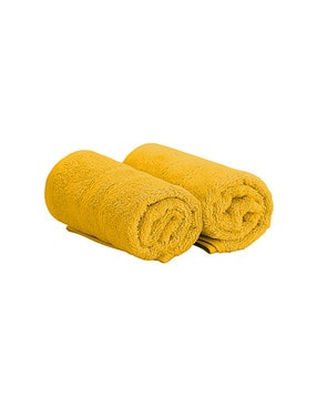 Pack of 2 Cotton Bath Towels with Double Stitched Hem 