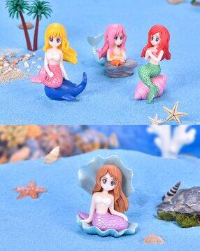 3mads  Pack Of 4 Shell Mermaid Miniature-picture-47