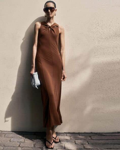 Buy H&M Midi A-line Dress Online | Ajio.com