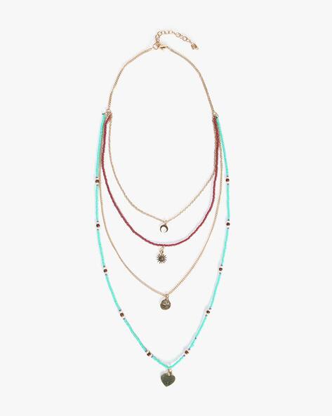 YOUSTA Women Beaded Layered Necklace