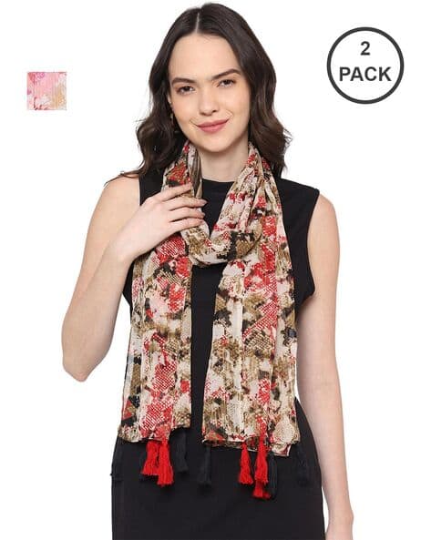 Pack of Women Cotton Printed Scarf