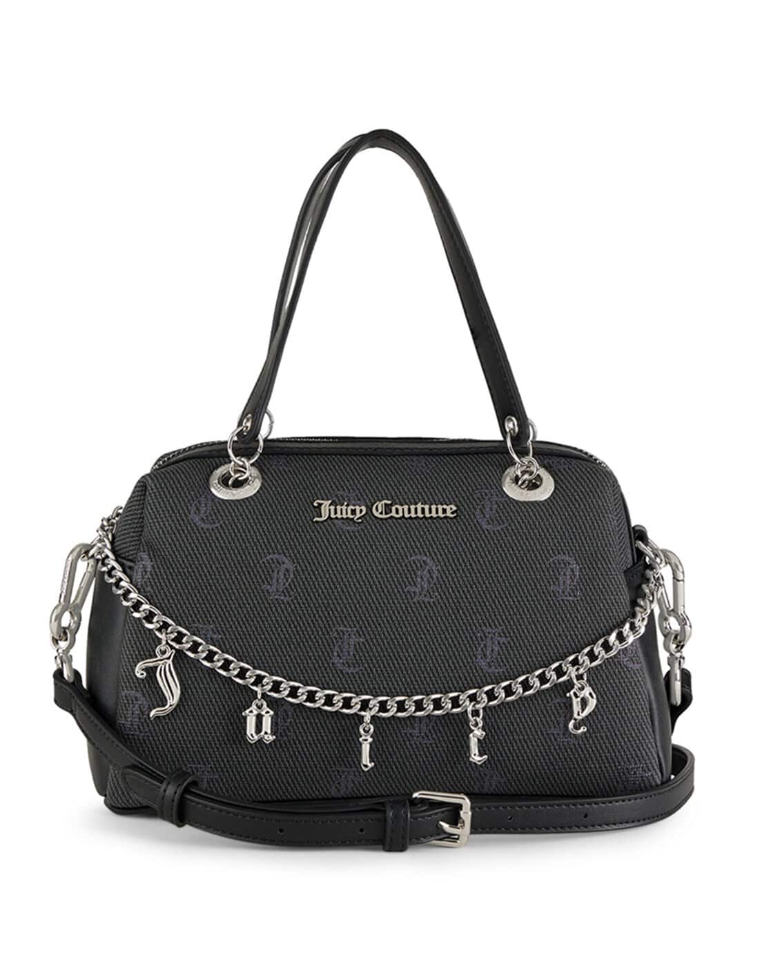 Buy JUICY COUTURE Western Zipper Closure Satchel Bag | Black Color