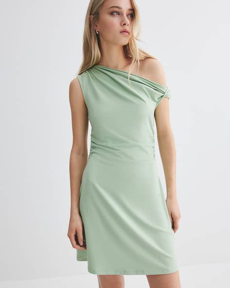 h&m bodycon dress green Buy Mini Online Onsale PLT Black Bandage Frill Color:#9-Burgundy