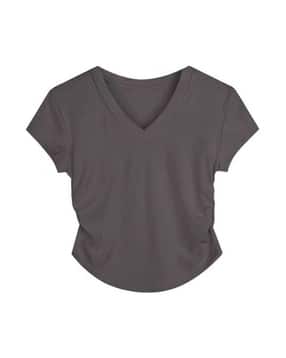 outzidr global Women Slim Fit V-Neck T-Shirt-picture-22